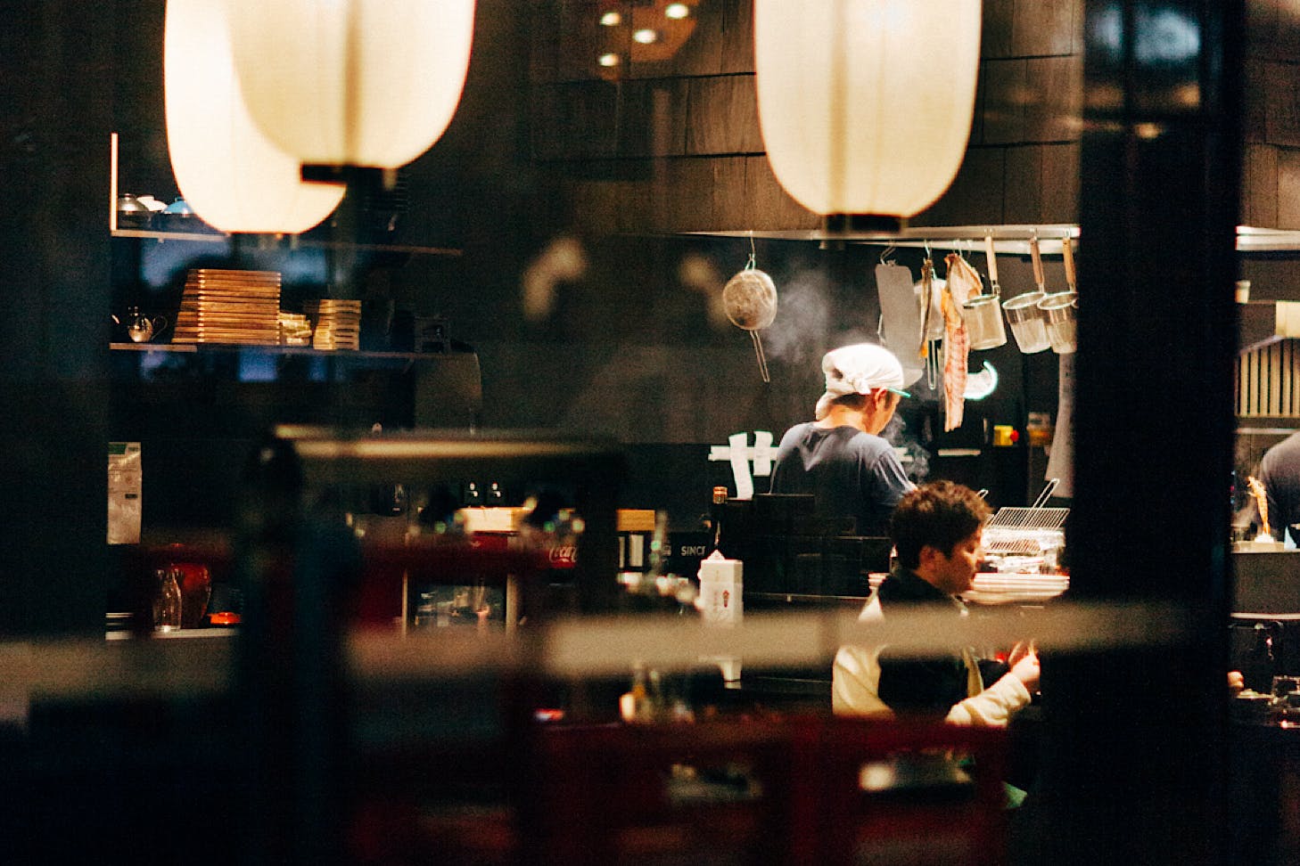 Outside looking into brand new izakaya bar, Sumi.